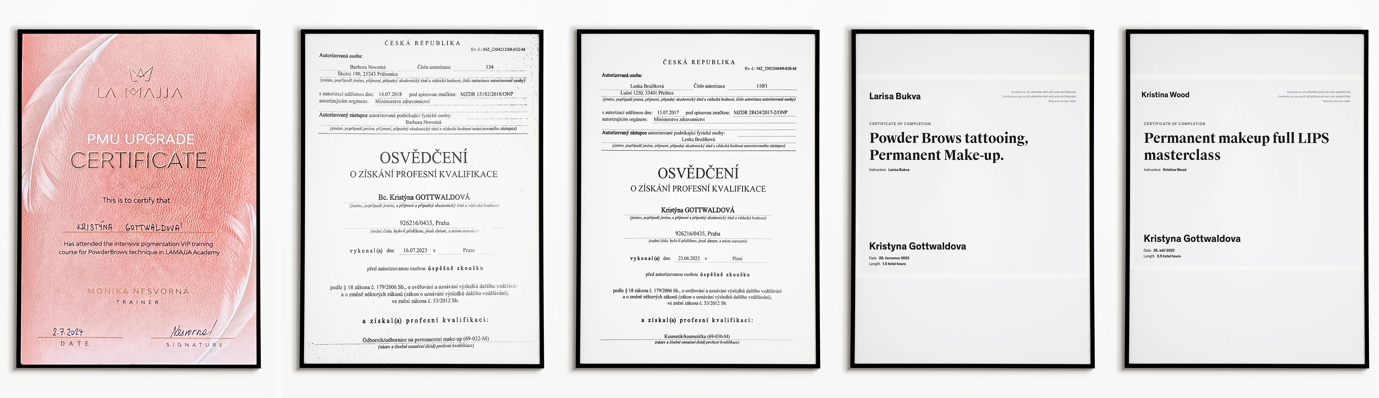Certifikace Kristýna